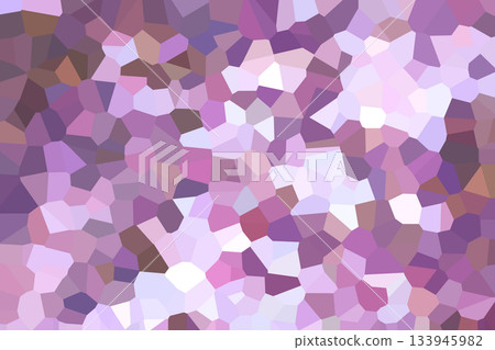Abstract purple mosaic with pastel polygons creating a soft, colorful textured backdrop 133945982