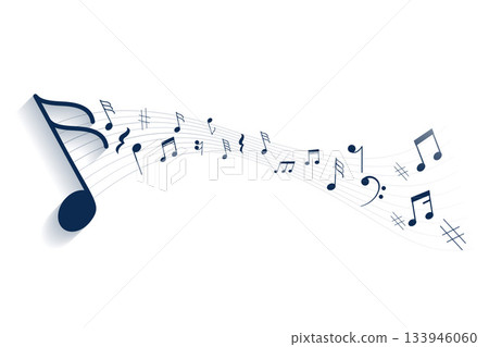 audio musical notation background for composition 133946060