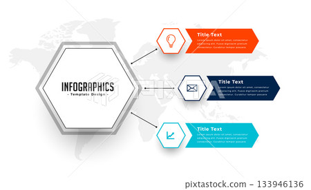 3 step infographic sequence diagram template for business marketing 133946136
