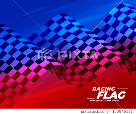 wavy style black and white racing flag background for auto sport 133946151