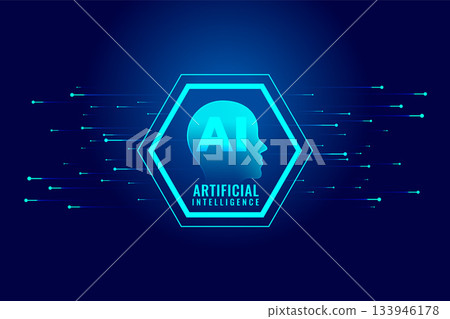 AI tech web cyber research concept wallpaper design 133946178