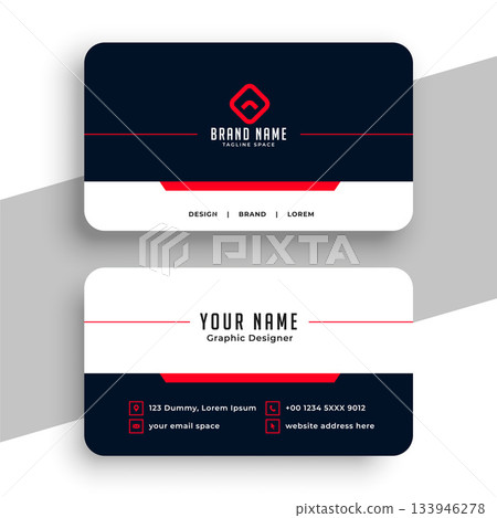 modern style professional visiting card layout for office biz 133946278