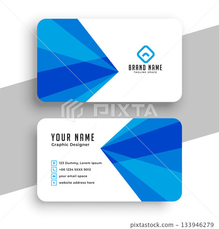 white and blue corporate identity card template a company stationery 133946279