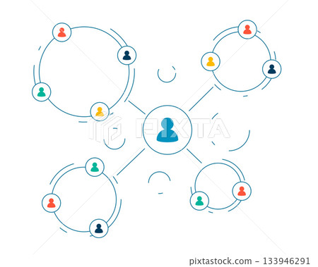 people group web networking template for social connection 133946291