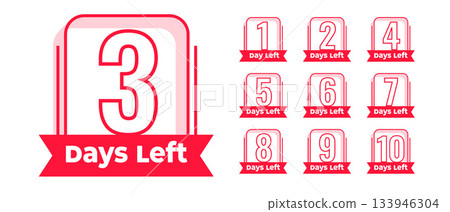 line style number of days left template for limited time deal 133946304
