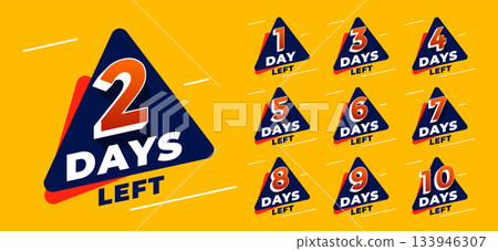 eye catching countdown days left yellow template for online or retail shopping eye catching countdown days left yellow template for online or retail shopping 133946307