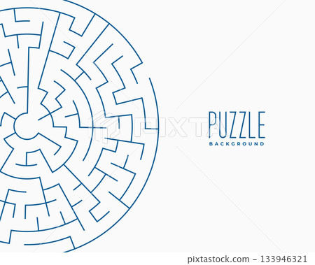 geometric maze puzzle pattern background think logically to solve task 133946321