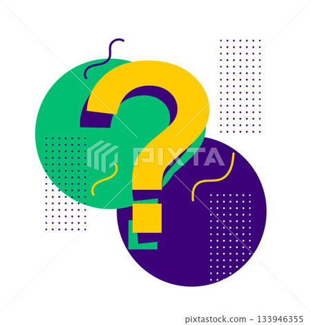 artistic web problem solving question mark template for social talk or discussion 133946355