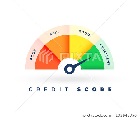 modern credit score scale meter concept design modern credit score scale meter concept design 133946356