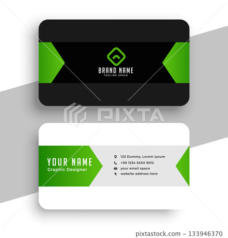 black and white business identity card template for individual contact black and white business identity card template for individual contact 133946370