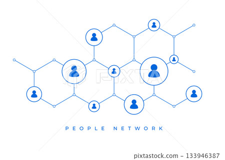 people network connection hexagonal background for web marketing people network connection hexagonal background for web marketing 133946387