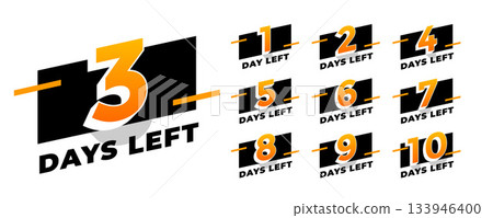 countdown to last days left sign for special sale promo countdown to last days left sign for special sale promo 133946400