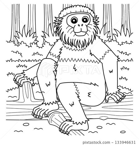 Douc Langur Monkey Coloring Page for Kids Douc Langur Monkey Coloring Page for Kids 133946631