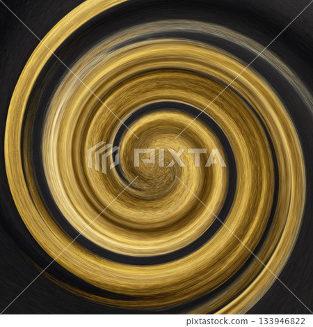 Spiral of gold rings: an abstract golden vortex in a black background with motion Spiral of gold rings: an abstract golden vortex in a black background with motion 133946822