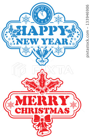 Christmas Stamp Christmas Stamp 133946986