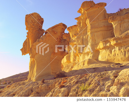 Rock formations Bolnuevo, Spain 133947476