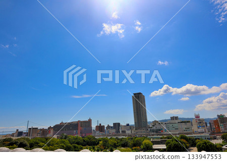 從兵庫縣明石市兵庫縣立明石公園眺望明石站 133947553