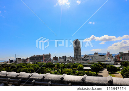 View towards Akashi Station from Hyogo Prefectural Akashi Park, Akashi City, Hyogo Prefecture View towards Akashi Station from Hyogo Prefectural Akashi Park, Akashi City, Hyogo Prefecture 133947554