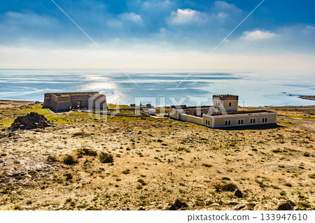 Shoreline with Old guards castle, Almeria Spain Shoreline with Old guards castle, Almeria Spain 133947610