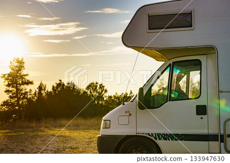 Caravan camping on nature Caravan camping on nature 133947630