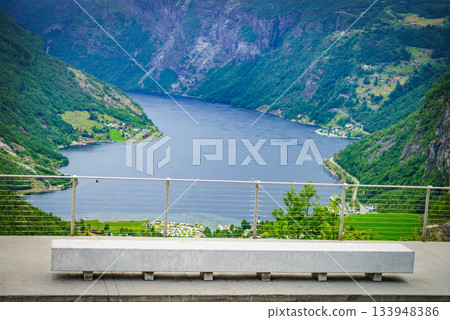 Flydalsjuvet viewing point Norway 133948386