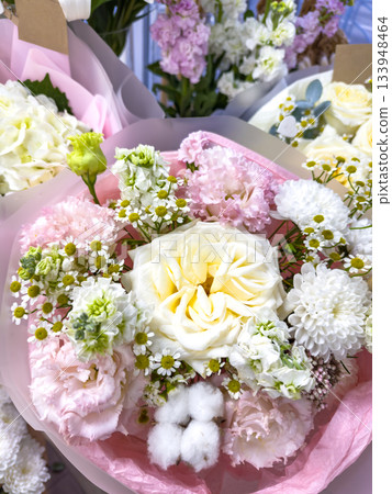Gentle flower arrangement, Elegant pastel floral arrangement suitable for many special occasions 133948464