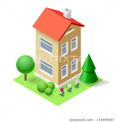 Isometric building 133949697