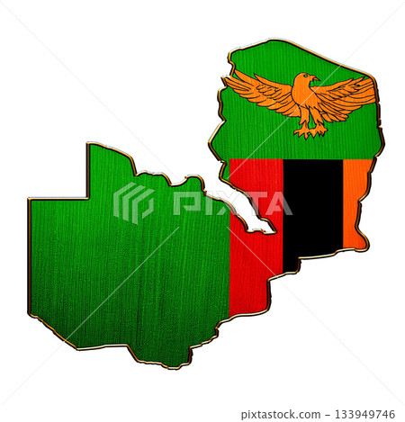 贊比亞地圖旗幟胸針 133949746