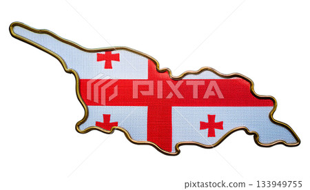 喬治亞地圖旗幟胸針 133949755