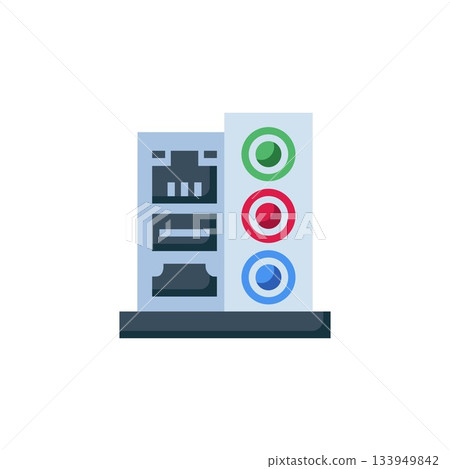 input output port vector icon. computer component icon flat style. perfect use for logo, presentation, website, and more. simple modern icon design flat style 133949842