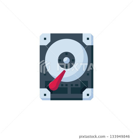 hard disk vector icon. computer component icon flat style. perfect use for logo, presentation, website, and more. simple modern icon design flat style hard disk vector icon. computer component icon flat style. perfect use for logo, presentation, website, and more. simple modern icon design flat style 133949846