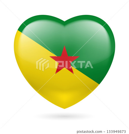 Heart Icon of French Guiana Heart Icon of French Guiana 133949873