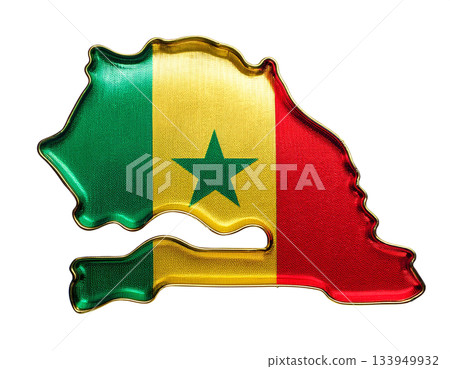 塞內加爾地圖旗幟胸針 133949932