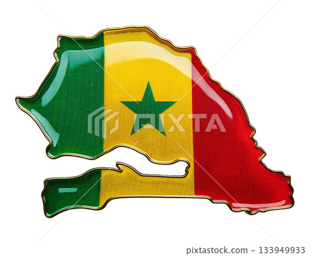 塞內加爾地圖旗幟胸針 133949933