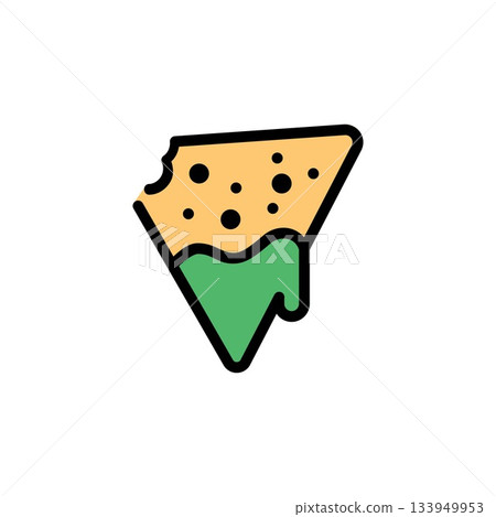 nachos vector icon. food and beverage icon filled line style. perfect use for logo, presentation, application, website, and more. icon design color style 133949953