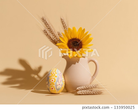 Sunflower Still Life with Pysanka Sunflower Still Life with Pysanka 133950025