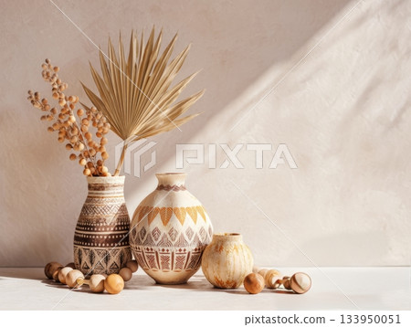 African Tribal Decor Flat Lay African Tribal Decor Flat Lay 133950051