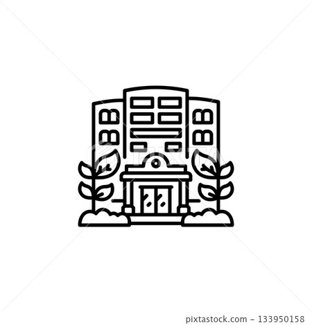 eco apartment vector icon. real estate icon outline style. perfect use for logo, presentation, website, and more. simple modern icon design line style eco apartment vector icon. real estate icon outline style. perfect use for logo, presentation, website, and more. simple modern icon design line style 133950158