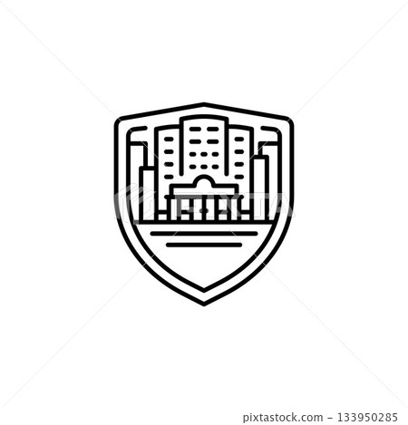 apartment protection vector icon. real estate icon outline style. perfect use for logo, presentation, website, and more. simple modern icon design line style 133950285