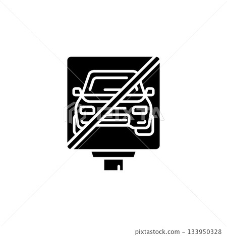 no parking vector icon. real estate icon solid style. perfect use for logo, presentation, website, and more. modern icon design glyph style no parking vector icon. real estate icon solid style. perfect use for logo, presentation, website, and more. modern icon design glyph style 133950328