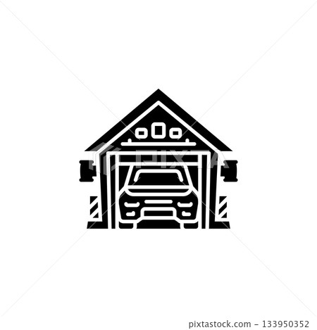 car garage vector icon. real estate icon solid style. perfect use for logo, presentation, website, and more. modern icon design glyph style car garage vector icon. real estate icon solid style. perfect use for logo, presentation, website, and more. modern icon design glyph style 133950352