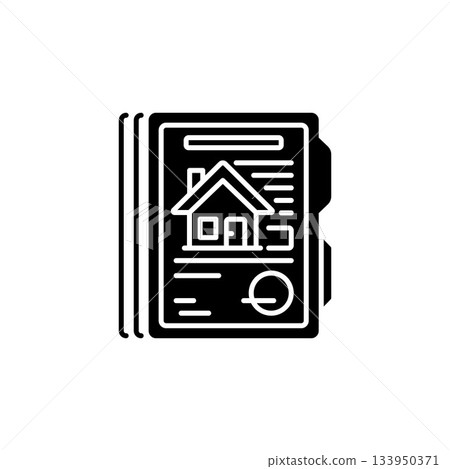 house document vector icon. real estate icon solid style. perfect use for logo, presentation, website, and more. modern icon design glyph style 133950371