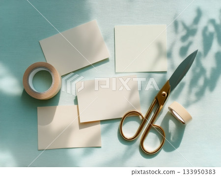 Minimal pastel stationery layout for creative planning Minimal pastel stationery layout for creative planning 133950383