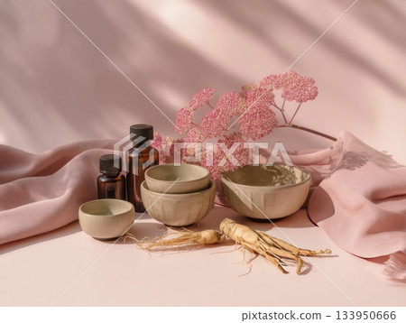 Korean Herbal Beauty Scene Korean Herbal Beauty Scene 133950666