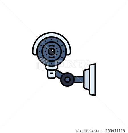 cctv vector icon. real estate icon filled line style. perfect use for logo, presentation, website, and more. modern icon design color line style cctv vector icon. real estate icon filled line style. perfect use for logo, presentation, website, and more. modern icon design color line style 133951119