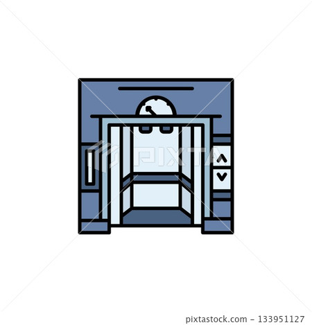 elevator vector icon. real estate icon outline style. perfect use for logo, presentation, website, and more. simple modern icon design line style 133951127