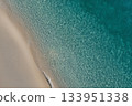 Turquoise Shoreline Aerial Texture 133951338