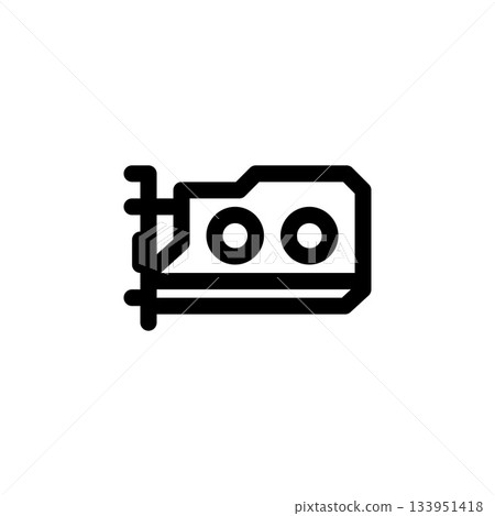 icon, vector, design, illustration, line, outline, graphic, thin, technology, simple, website, interface, modern, pictogram, style, symbol, elegant, application, digital, computer, processor, device, 133951418