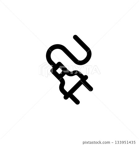 power cable vector icon. computer component icon outline style. perfect use for logo, presentation, website, and more. simple modern icon design line style power cable vector icon. computer component icon outline style. perfect use for logo, presentation, website, and more. simple modern icon design line style 133951435