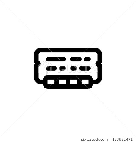 ram vector icon. computer component icon outline style. perfect use for logo, presentation, website, and more. simple modern icon design line style ram vector icon. computer component icon outline style. perfect use for logo, presentation, website, and more. simple modern icon design line style 133951471